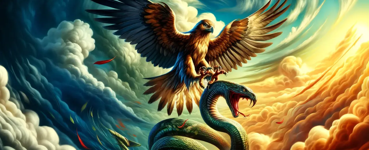 Capa do artigo: A Alegoria do Falcão e a Serpente