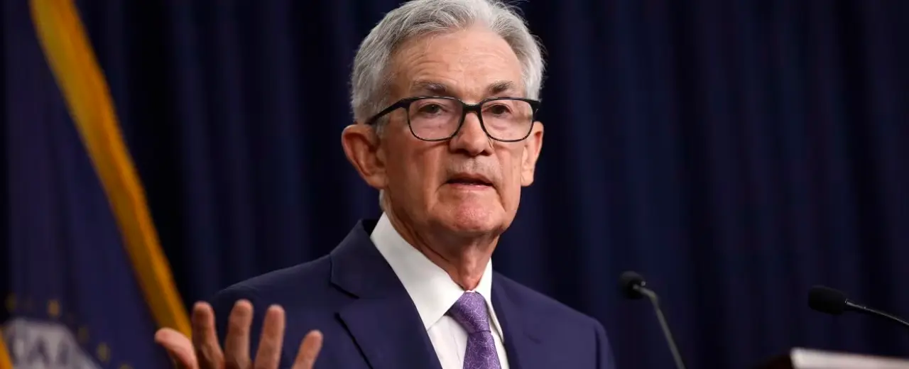 Decisões do Fed sendo tomadas pelo presidente do Federal Reserve, Jerome Powell